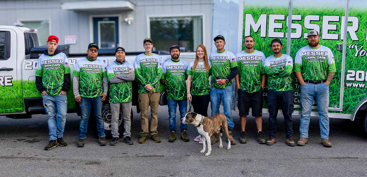 Messer Lawn care entire team photo